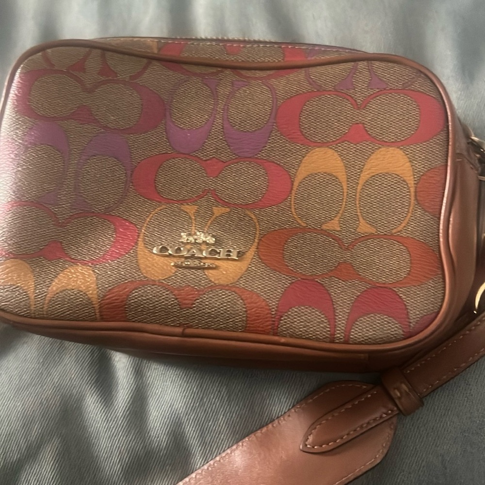 Coach double top zip Crossbody